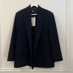 Zara Navy Blue Blazer in Size Small
